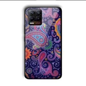 Purple Art Customized Printed Glass Back Cover for Realme 8