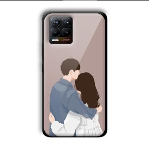 Cute Couple Customized Printed Glass Back Cover for Realme 8