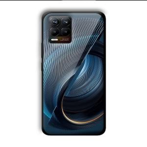 Tecno Blue Customized Printed Glass Back Cover for Realme 8