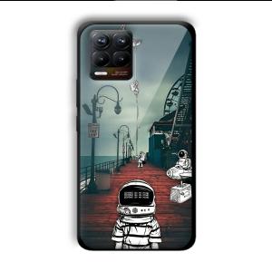 Little Astronaut Customized Printed Glass Back Cover for Realme 8
