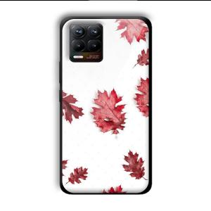 Red Leaves Customized Printed Glass Back Cover for Realme 8