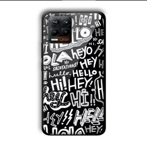 Hello Customized Printed Glass Back Cover for Realme 8