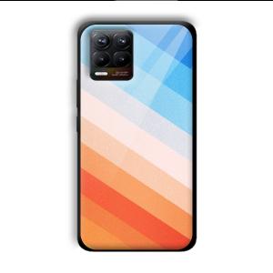 Colorful Stripes Customized Printed Glass Back Cover for Realme 8