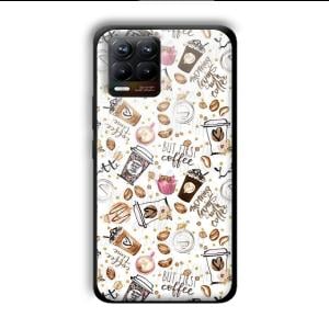 But Coffee First Customized Printed Glass Back Cover for Realme 8