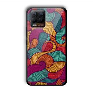 Curved Colors Customized Printed Glass Back Cover for Realme 8