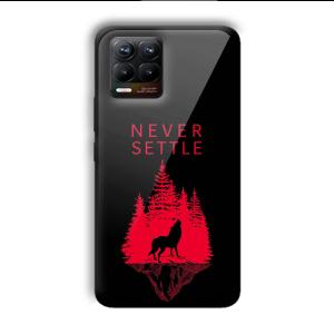 Never Settle Customized Printed Glass Back Cover for Realme 8