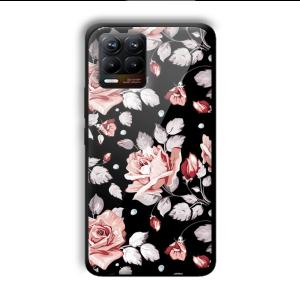 Flowery Design Customized Printed Glass Back Cover for Realme 8