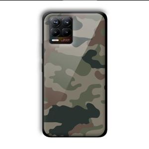 Green Camo Customized Printed Glass Back Cover for Realme 8