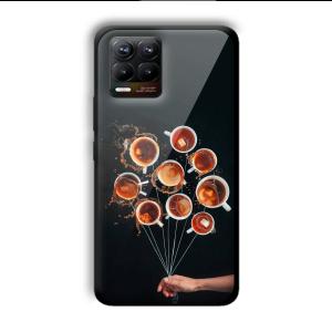 Coffee Cups Customized Printed Glass Back Cover for Realme 8