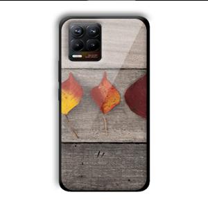 Rusty Leaves Customized Printed Glass Back Cover for Realme 8
