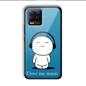I Love my Music Customized Printed Glass Back Cover for Realme 8
