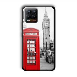 Telephone Retro Customized Printed Glass Back Cover for Realme 8