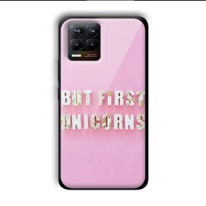 Unicorns Customized Printed Glass Back Cover for Realme 8