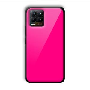 Neon Pink Customized Printed Glass Back Cover for Realme 8