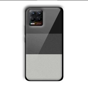 Shades of Grey Customized Printed Glass Back Cover for Realme 8