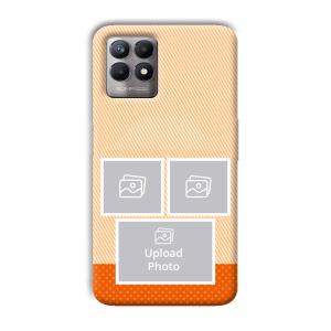 Orange Background Customized Printed Back Cover for Realme 8i