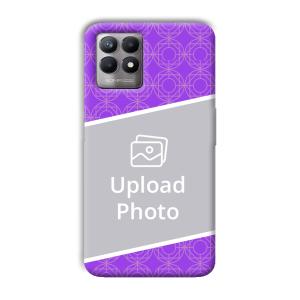 Purple Design Customized Printed Back Cover for Realme 8i