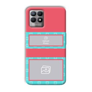 Blue Pink Customized Printed Back Cover for Realme 8i