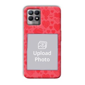 Red Hearts Customized Printed Back Cover for Realme 8i