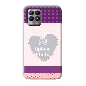 Purple Hearts Customized Printed Back Cover for Realme 8i