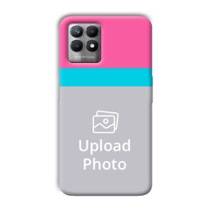 Pink & Sky Blue Customized Printed Back Cover for Realme 8i