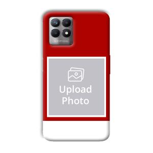 Red & White Customized Printed Back Cover for Realme 8i