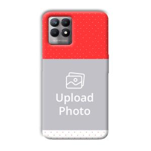 Red White Customized Printed Back Cover for Realme 8i
