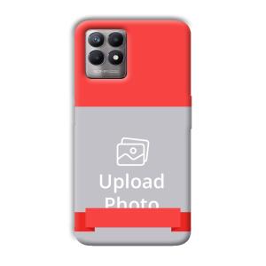 Red Design Customized Printed Back Cover for Realme 8i