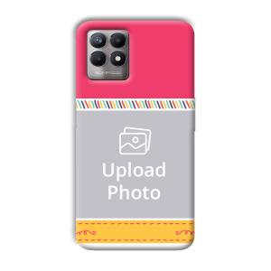 Pink Yellow Customized Printed Back Cover for Realme 8i