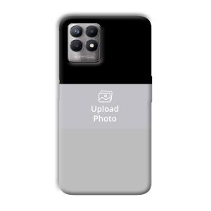 Black & Grey Customized Printed Back Cover for Realme 8i