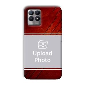 Solid Red Customized Printed Back Cover for Realme 8i