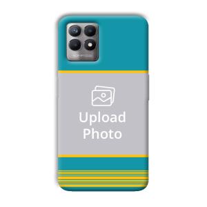 Yellow Blue Design Customized Printed Back Cover for Realme 8i