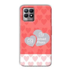 2 Hearts Customized Printed Back Cover for Realme 8i