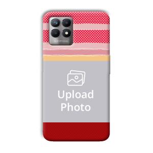 Red Pink Design Customized Printed Back Cover for Realme 8i