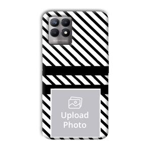 White Black Customized Printed Back Cover for Realme 8i