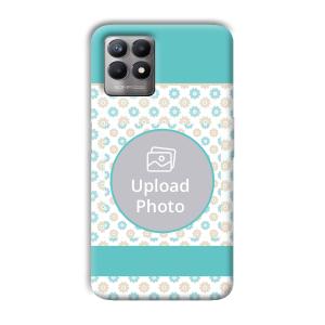 Blue Flowers Customized Printed Back Cover for Realme 8i