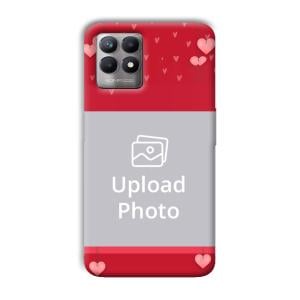 Red Pink  Customized Printed Back Cover for Realme 8i