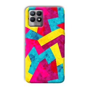 Pink Yellow Pattern Phone Customized Printed Back Cover for Realme 8i