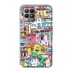 Colorful Alley Phone Customized Printed Back Cover for Realme 8i