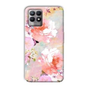 Floral Canvas Phone Customized Printed Back Cover for Realme 8i