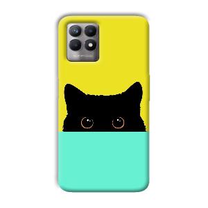 Black Cat Phone Customized Printed Back Cover for Realme 8i