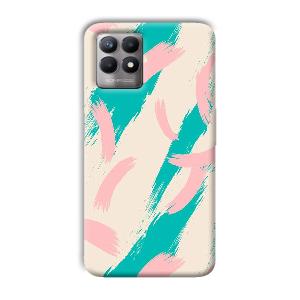 Pinkish Blue Phone Customized Printed Back Cover for Realme 8i