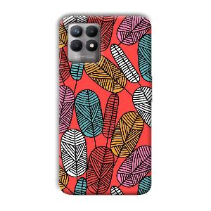 Lines and Leaves Phone Customized Printed Back Cover for Realme 8i