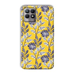 Yellow Fabric Design Phone Customized Printed Back Cover for Realme 8i