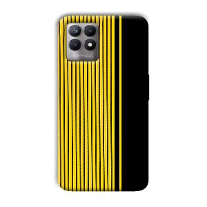 Yellow Black Design Phone Customized Printed Back Cover for Realme 8i