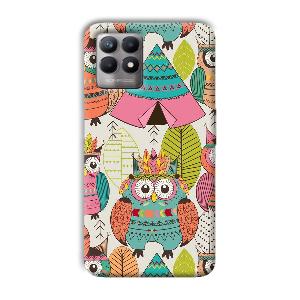 Fancy Owl Phone Customized Printed Back Cover for Realme 8i