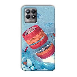 Blue Design Phone Customized Printed Back Cover for Realme 8i