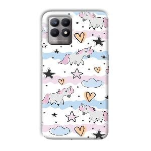 Unicorn Pattern Phone Customized Printed Back Cover for Realme 8i