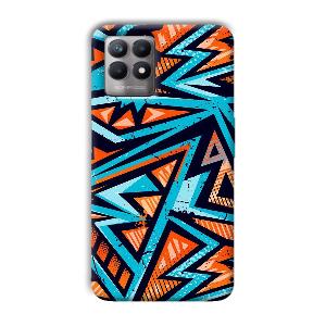 Zig Zag Pattern Phone Customized Printed Back Cover for Realme 8i