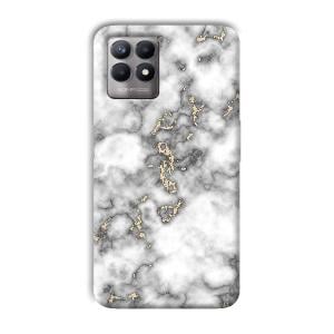 Grey White Design Phone Customized Printed Back Cover for Realme 8i